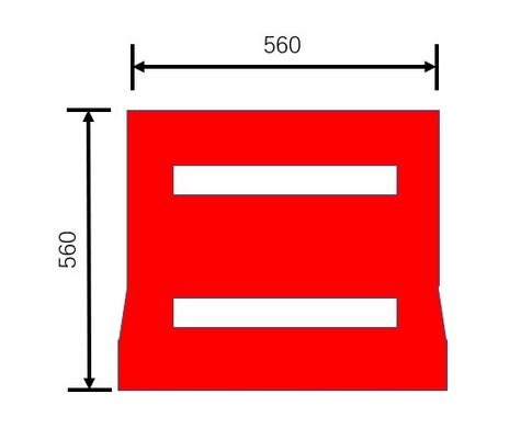 Цвета барьера 560x560 4 дороги продуктов Rotomolding